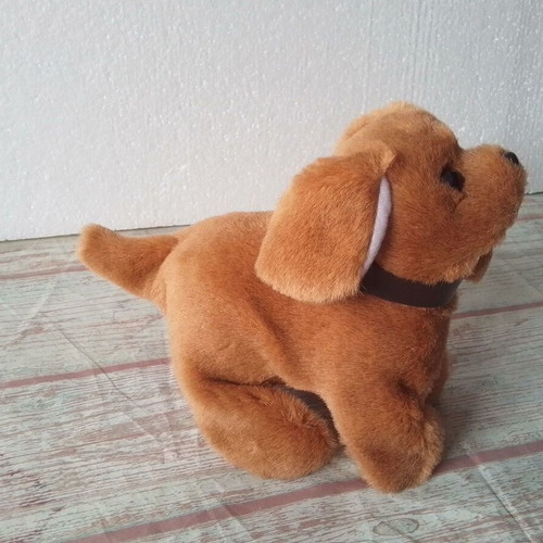 Plush mechanical dog used, non-working, 16x17 cm
