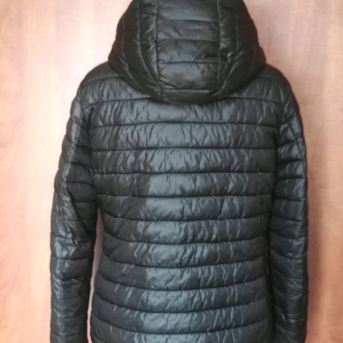 Women's reversible 2-in-1 jacket with warm fur and puffer like new, black