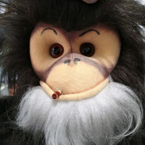 Vintage plush smoking monkey like new
