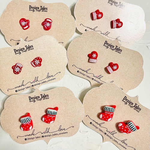 Children's earrings new, set with various designs