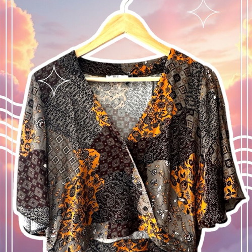 Alé (Attrativo) Cropped Shirt new, multicolor with zipper