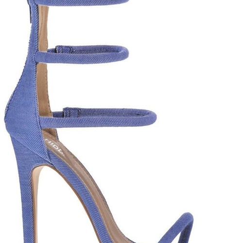 Denim Hidden Fashion Heels size 36 new, blue sandals platforms