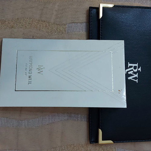 RW Raymond Weil wallet new with box and watch papers