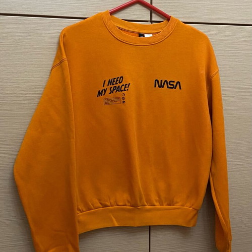 H&M sweatshirt orange size S new cotton