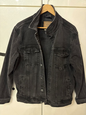 Pull&Bear black denim jacket, size Large
