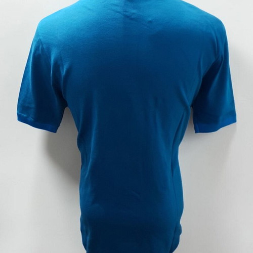 Men's Polo Shirt Color-Block Blue and Burgundy New, Size L