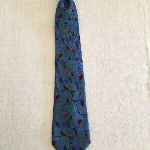 Italian vintage tie used multicolor