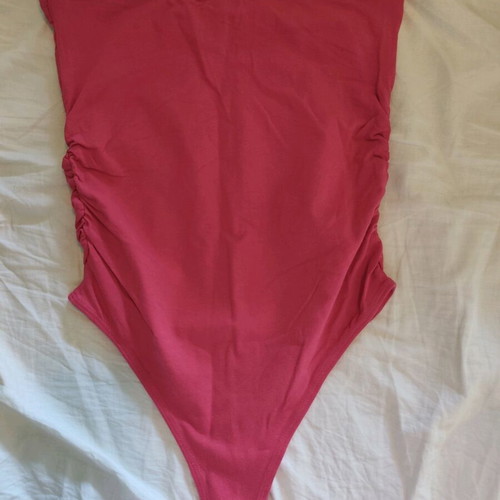 Bershka Strapless Bodysuit Pink Medium Used