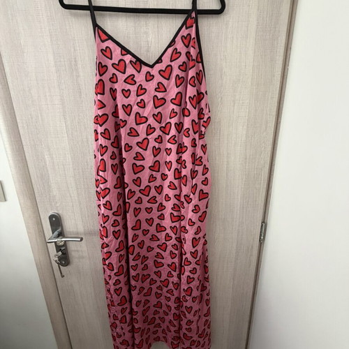 Tati dress with hearts one size like new by Karavan