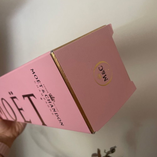 Moet pink champagne paper box