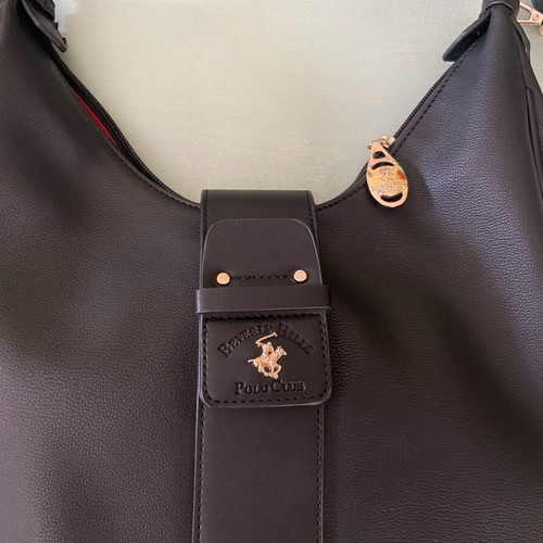 Beverly Hills Polo Club black shoulder bag like new, synthetic leather