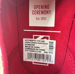Vans x Opening Ceremony limited edition red and white sneakers size 37