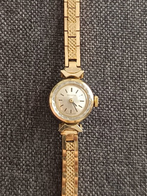 Zenith винтидж дамски механичен часовник от 1960-те като нов, златист и сребрист