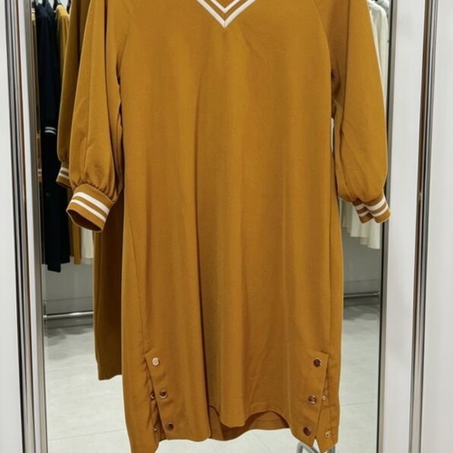 Amisu dress-blouse with side buttons like new, size M, yellow
