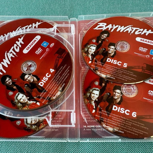 Baywatch Season 1 & 2 DVD like new, 12 DVDs without subtitles