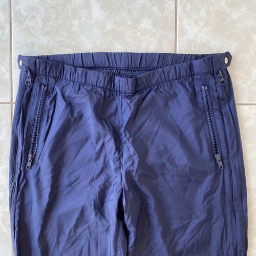 Winter pants with side zippers used, size M, blue