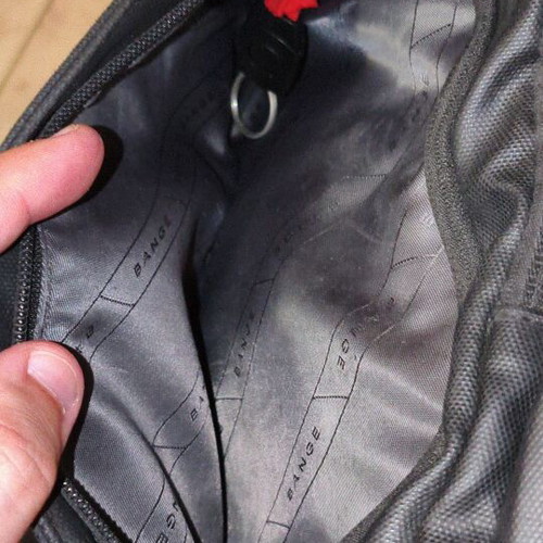 Bange men's shoulder bag black waterproof genuine leather new