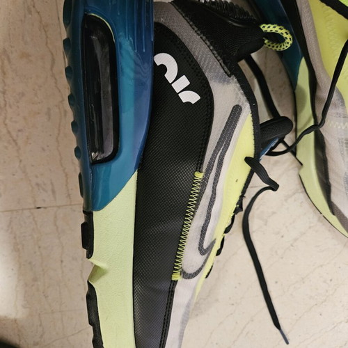Nike Air Max 2090 sneakers like new, size 45, black and green