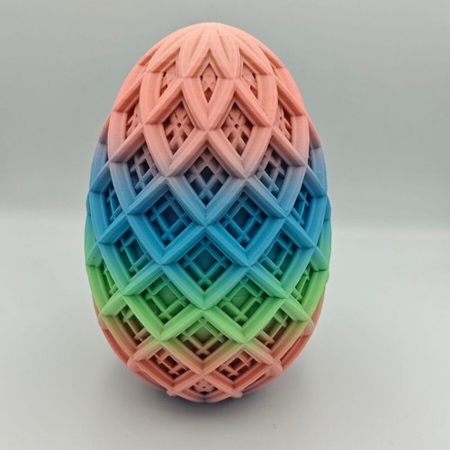 3D Printed Easter Egg Mandala New Decorative Container 15cm