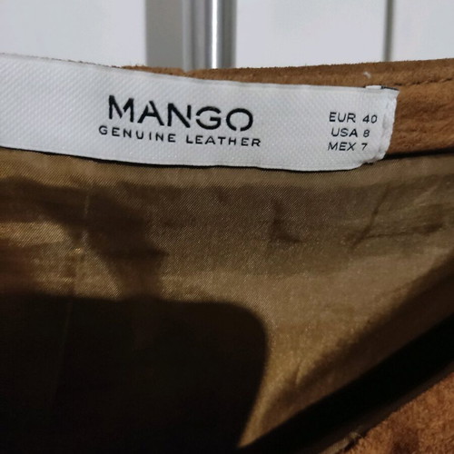 Mango suede skirt like new, brown