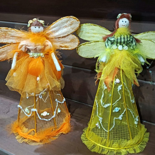 Vintage fairies with storage like new, set of 2 pieces