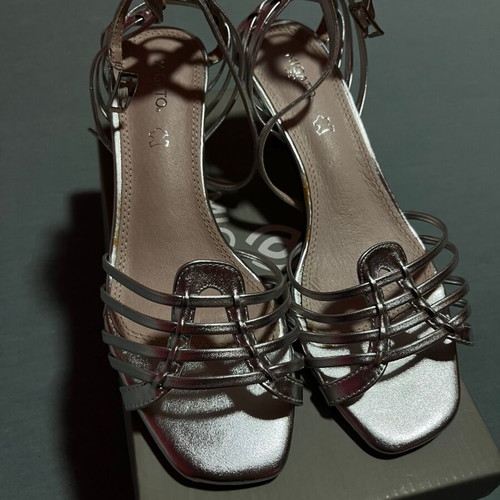 Migato silver sandals size 39, new