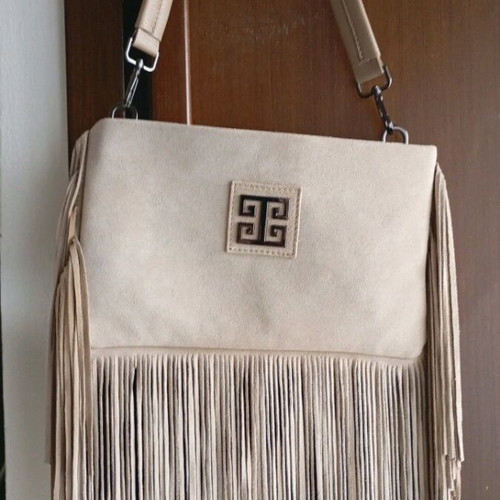 El. Bags Beige Suede Bag new