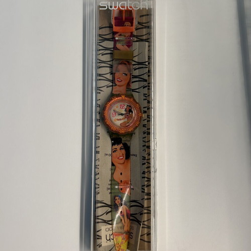 Swatch Scuba 200 Beach Virgin watch like new, colorful plastic strap