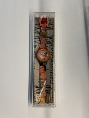 Swatch Scuba 200 Beach Virgin watch like new, colorful plastic strap