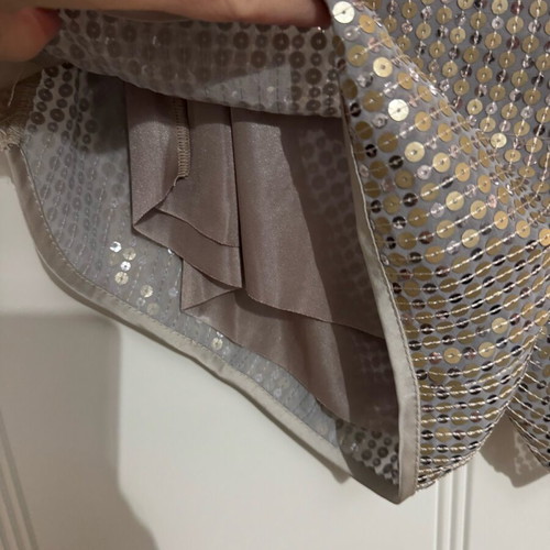 Sequin shorts new, size M, beige with lining