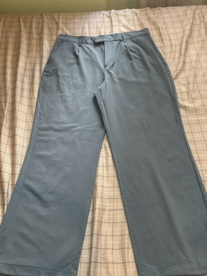 Pull & Bear fabric wide-leg pants like new, blue, size XL