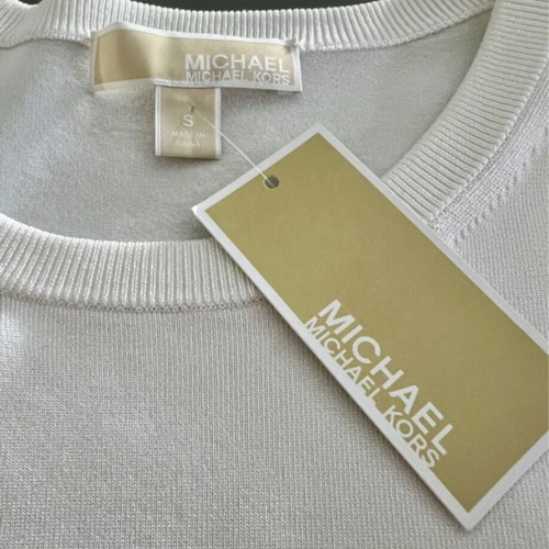 Michael Kors white top brand new with ruffle sleeves, size S