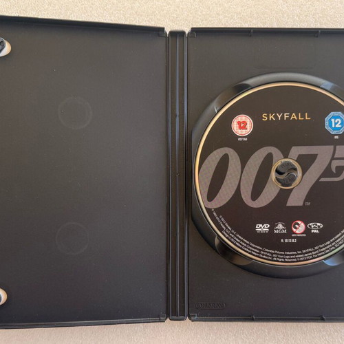 James Bond Skyfall DVD, black disc