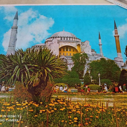 Hagia Sophia poster used, large 70x50 cm Turkish origin