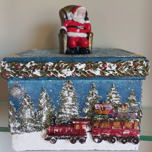 Christmas box new, paper with festive atmosphere