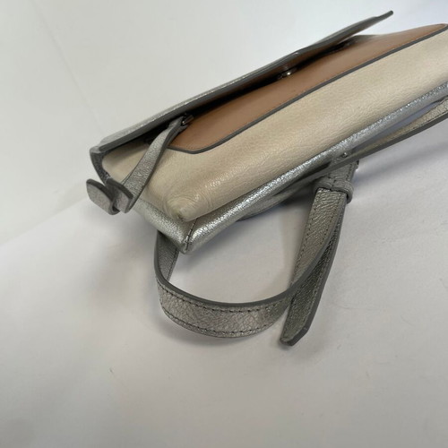 Givenchy Duetto Crossbody Bag like new, beige and silver leather