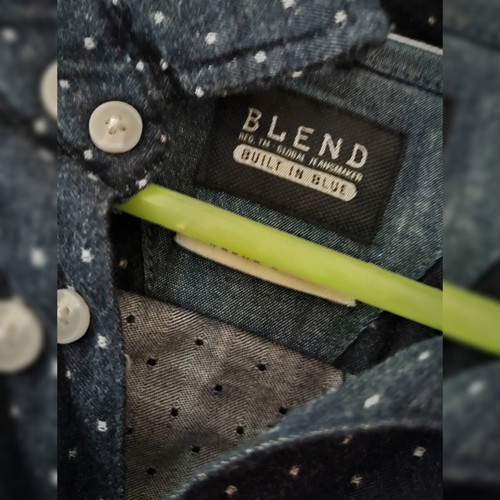 Blend men's blue shirt, 100% cotton, size Large