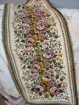 Embroidered table runner used with long beautiful design