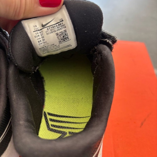 Nike athletic shoes used, size 27, black with velcro