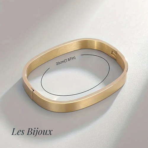 Minimal Gold Bracelet Bangle Stainless Steel New