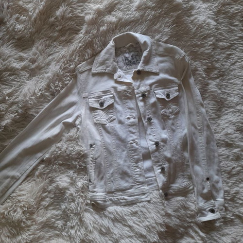Country Romantic jean jacket μεταχειρισμένο, λευκό, μέγεθος S