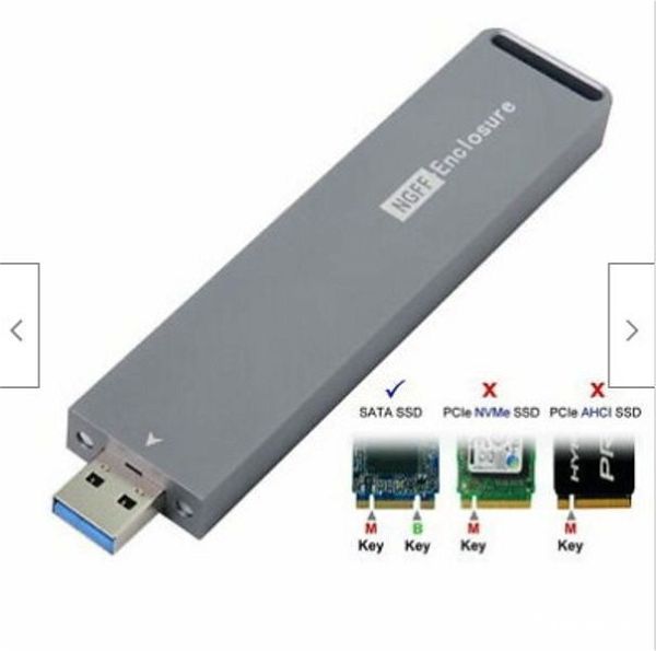  metatropeas exoterikou perivlimatos M.2 se USB 3.0 NGFF SSD prosarmogeas M-key USB PCBA SSD