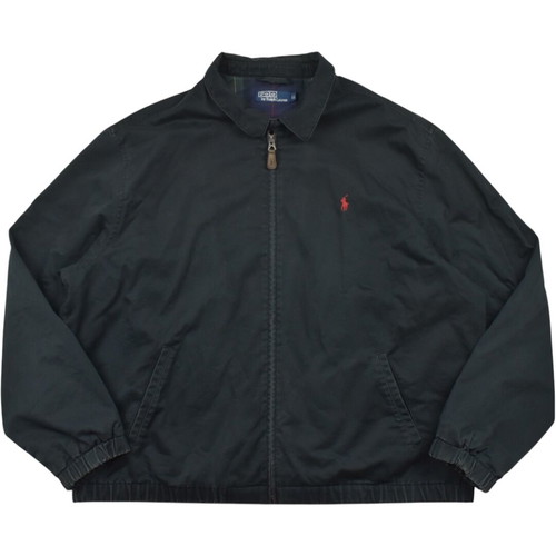 Polo Ralph Lauren Bayport Harrington Jacket black tartan lined, used, XL
