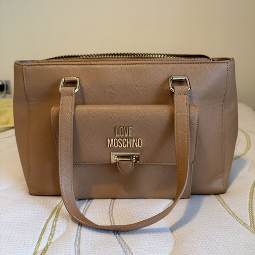 Moschino tote bag like new, tabac color with pockets