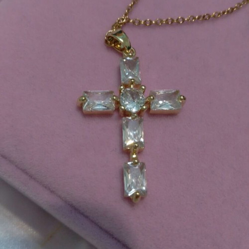 Cross with chain new in gift box