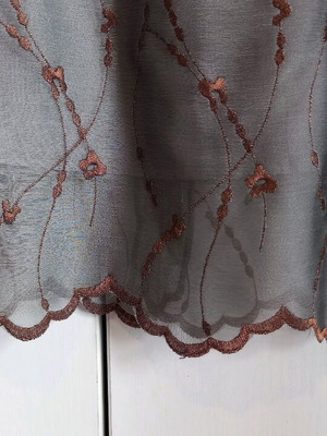 Dress like new, gray with silver and pink gold embroidery, size L