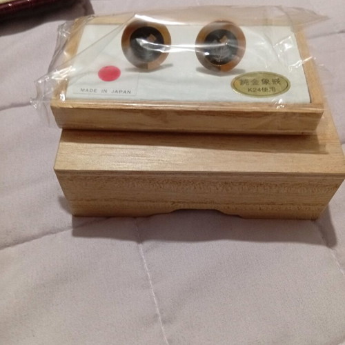 Cufflinks collectible Japan 24 karat gold plated new