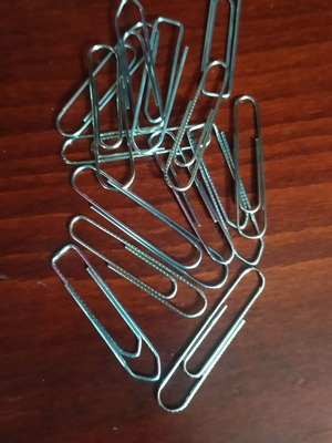 Paper clips used, pack of 14, 5 cm length