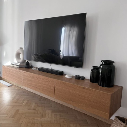 TV furniture like new with storage space and wooden veneer
