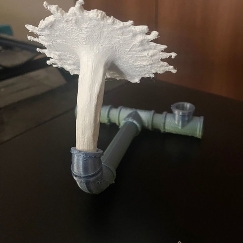 Original tablet stand pipe with water design 3D print new